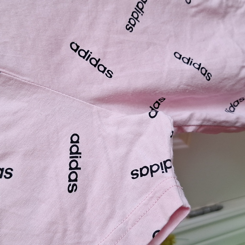 Y2K Pink Adidas All Over Short Sleeves T-shirt - Picture 4 of 5